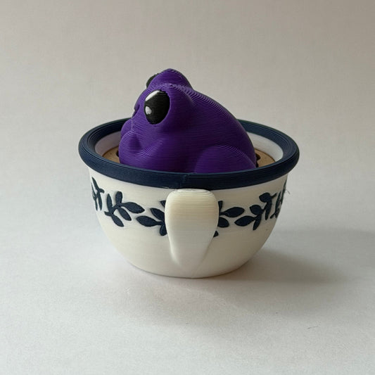 Frog in a teacup clicker - Purple