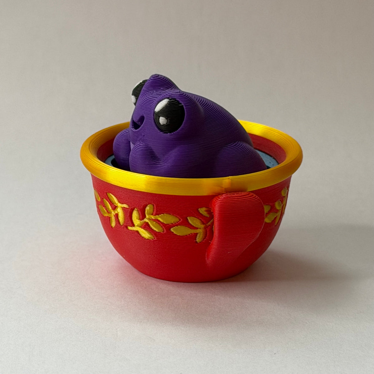 Frog in a teacup clicker - Purple