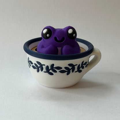 Frog in a teacup clicker - Purple
