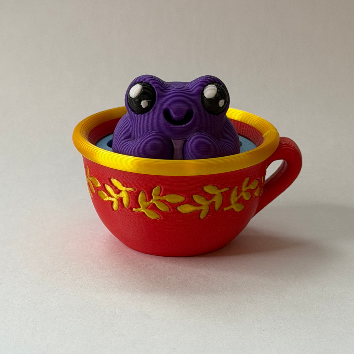 Frog in a teacup clicker - Purple