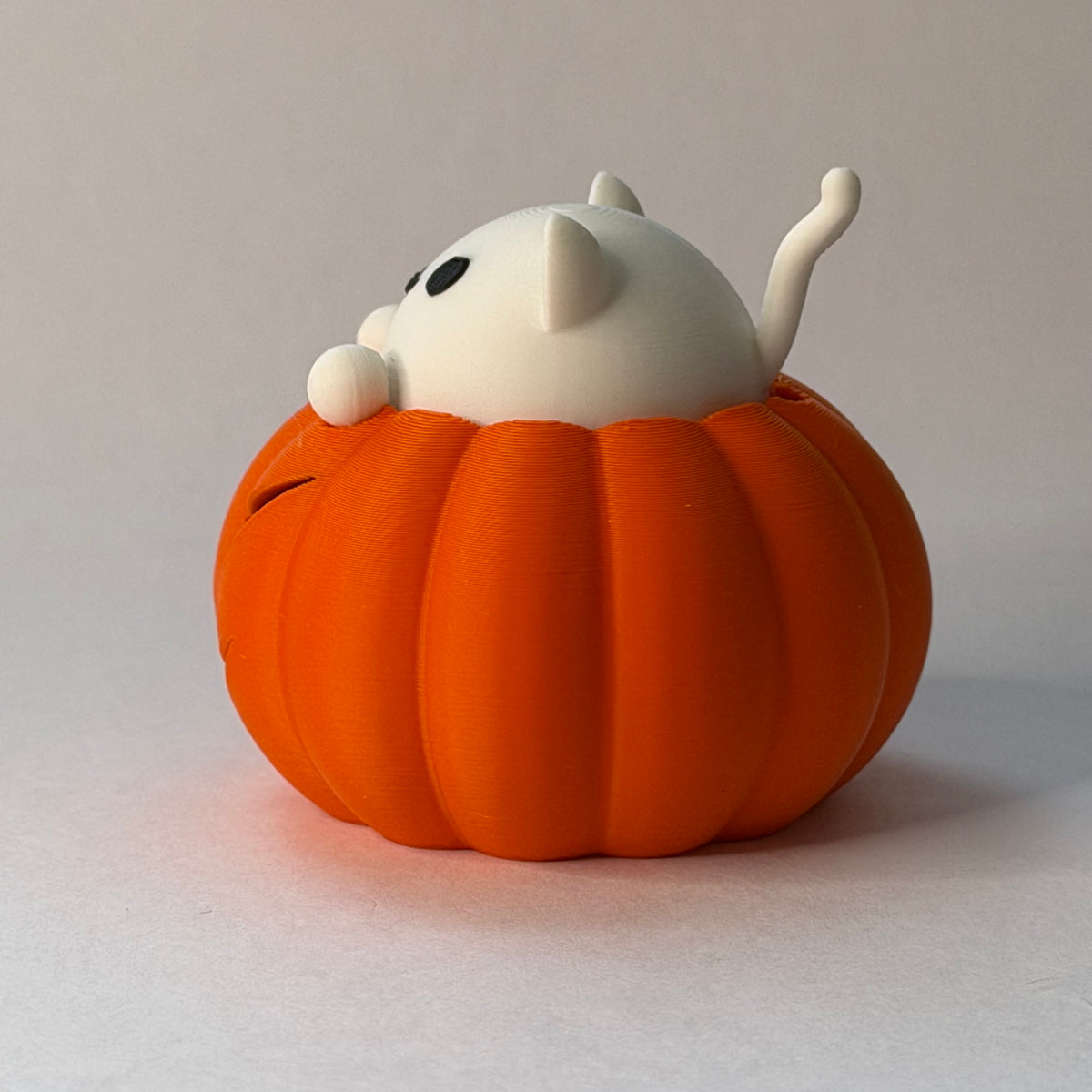 Pumpkin cat clicker - White