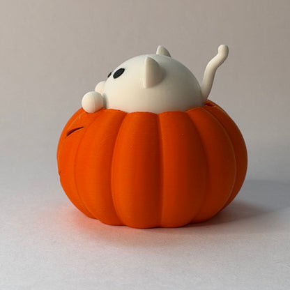 Pumpkin cat clicker - White